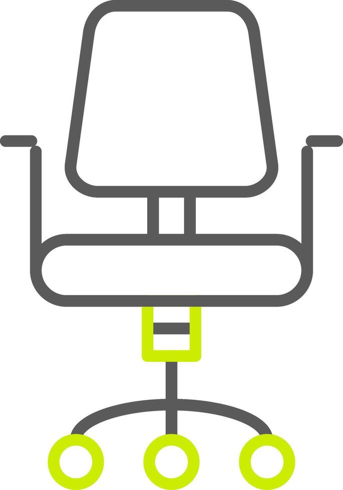 icône de couleur deux ligne de chaise vecteur