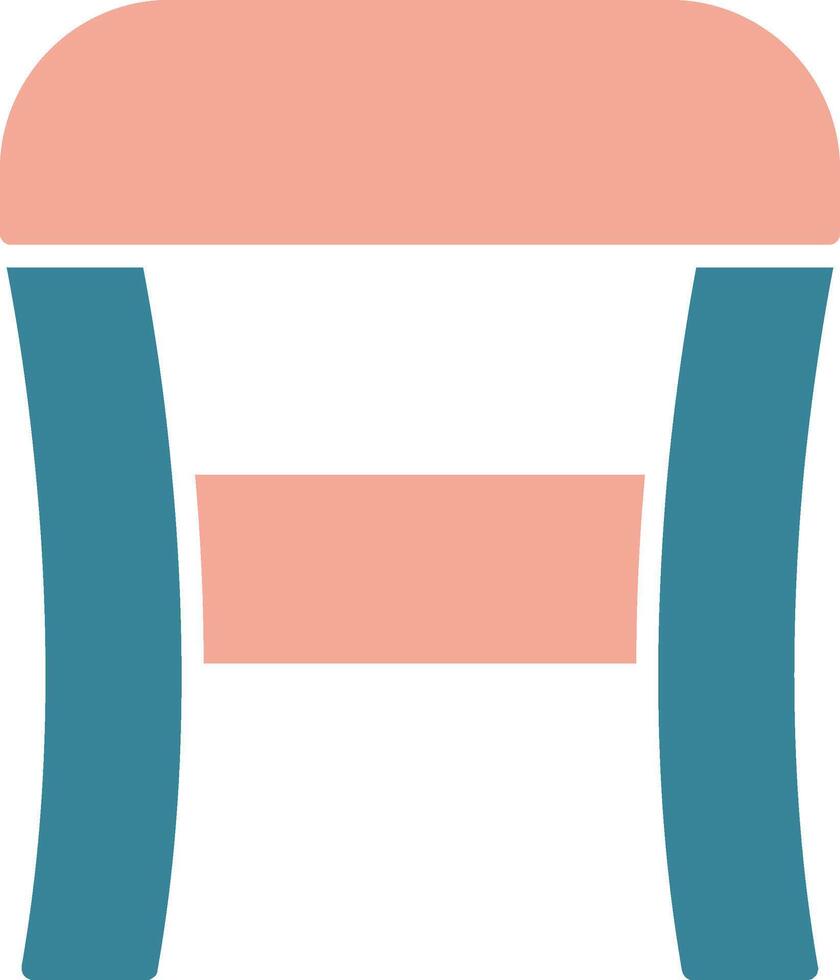 icône de deux couleurs de glyphe de selles vecteur