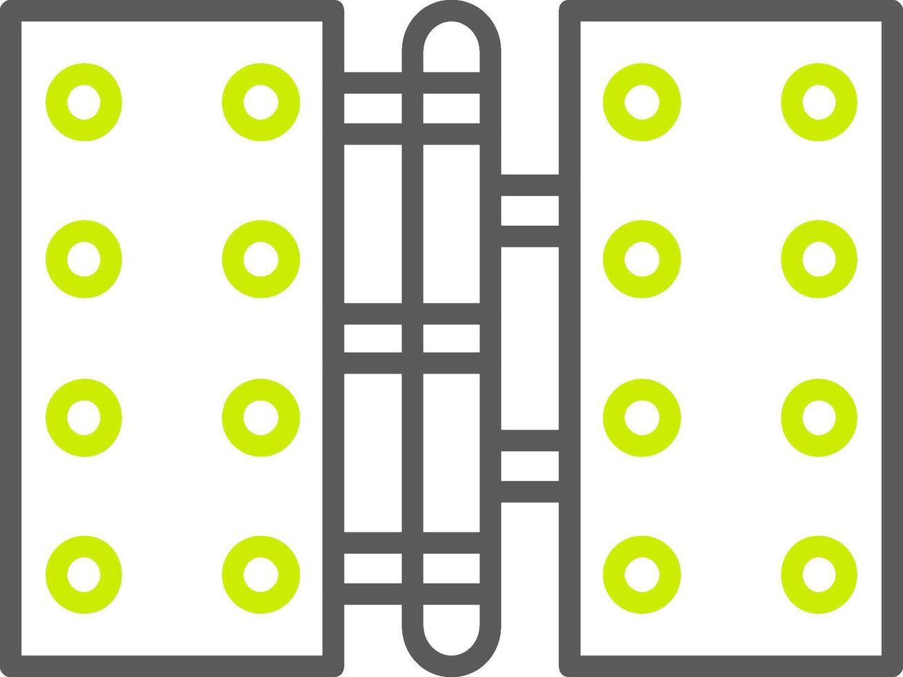 charnière ligne deux Couleur icône vecteur