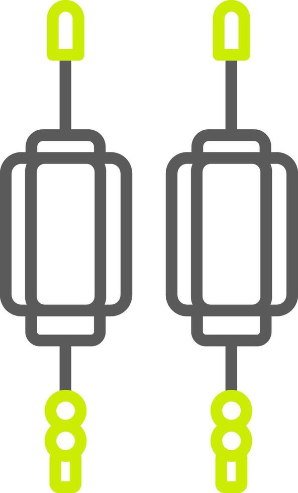 icône de deux couleurs de ligne de lanterne vecteur