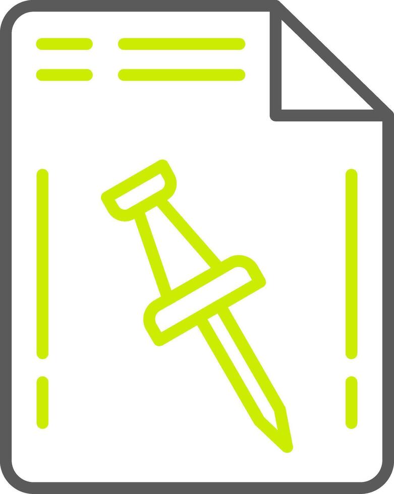 icône de deux couleurs de ligne de document vecteur