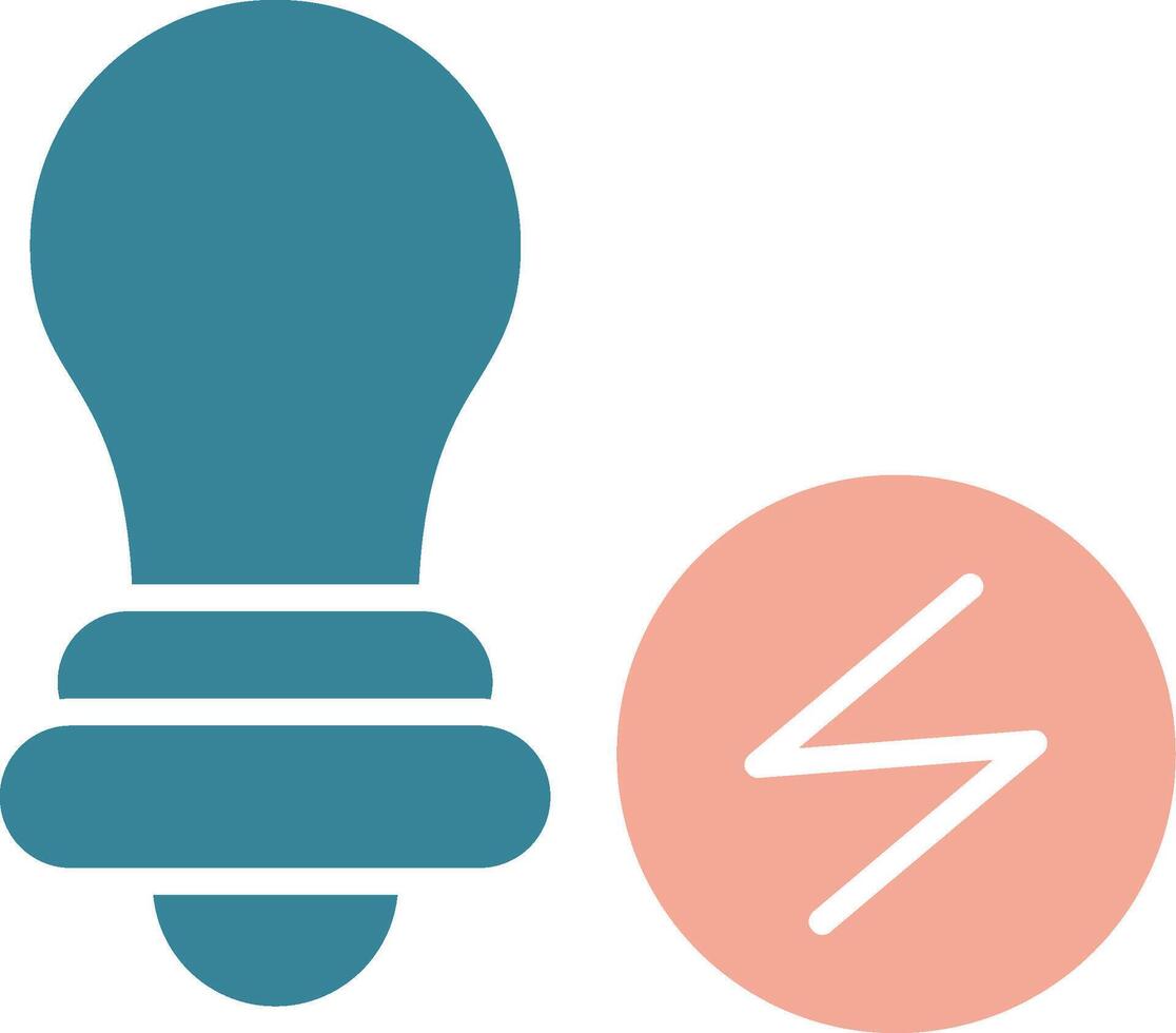 icône de deux couleurs de glyphe d'économie d'énergie vecteur