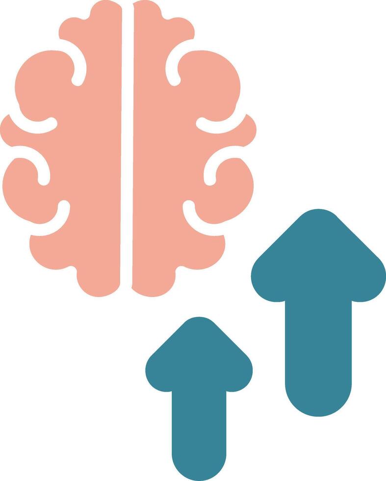 icône de deux couleurs de glyphe d'intelligence vecteur