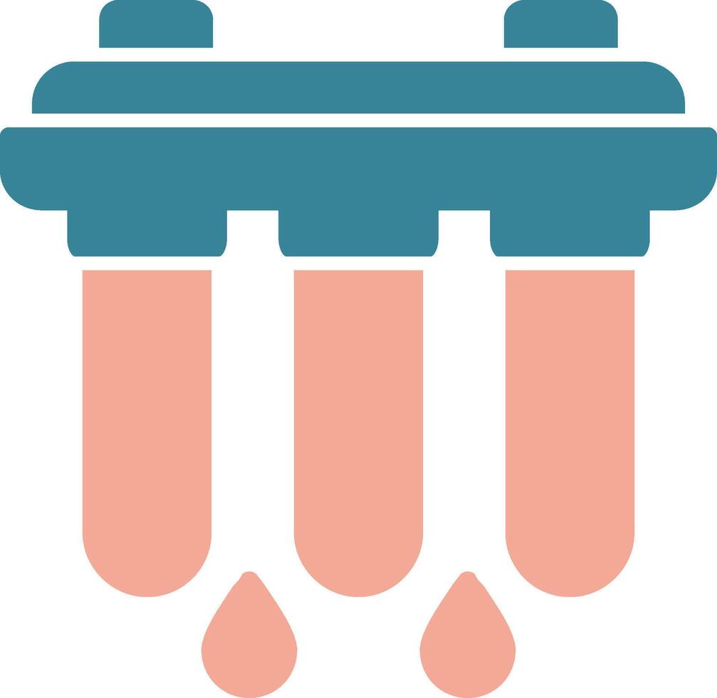 icône de deux couleurs de glyphe de filtre à eau vecteur