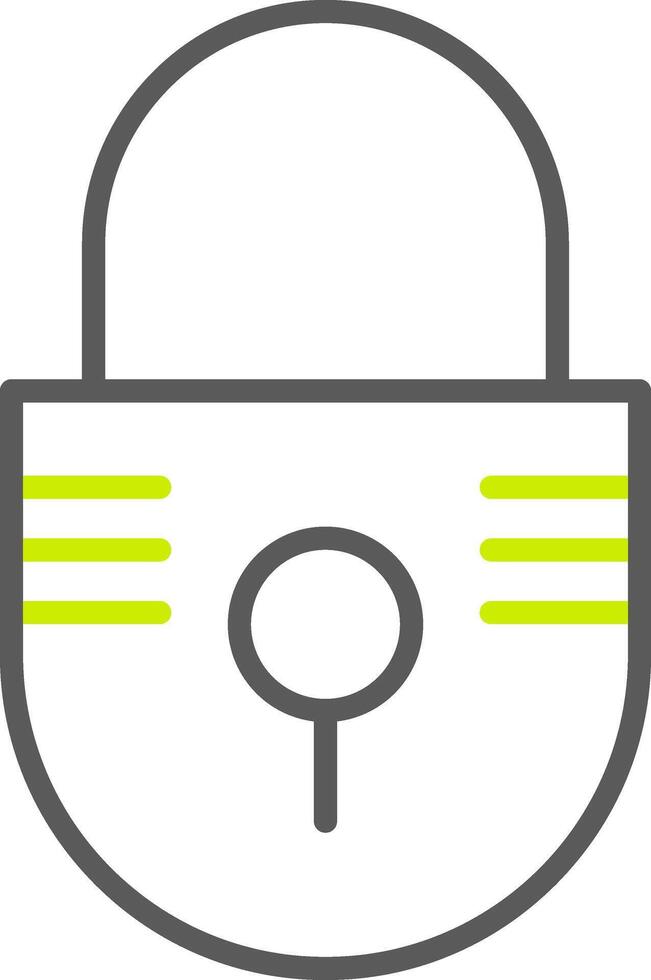 icône de ligne de verrouillage à deux couleurs vecteur
