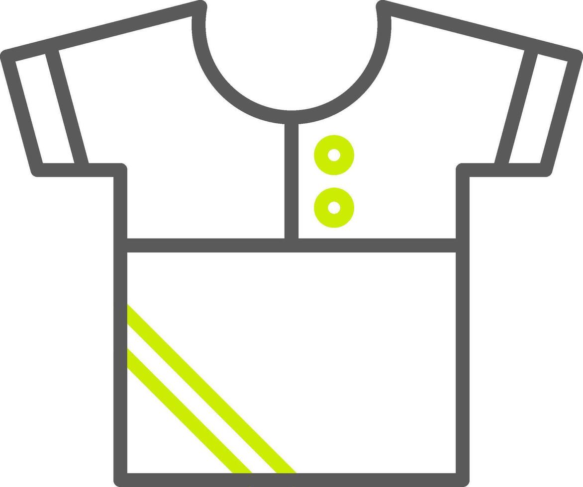 icône de la ligne de chemise deux couleurs vecteur