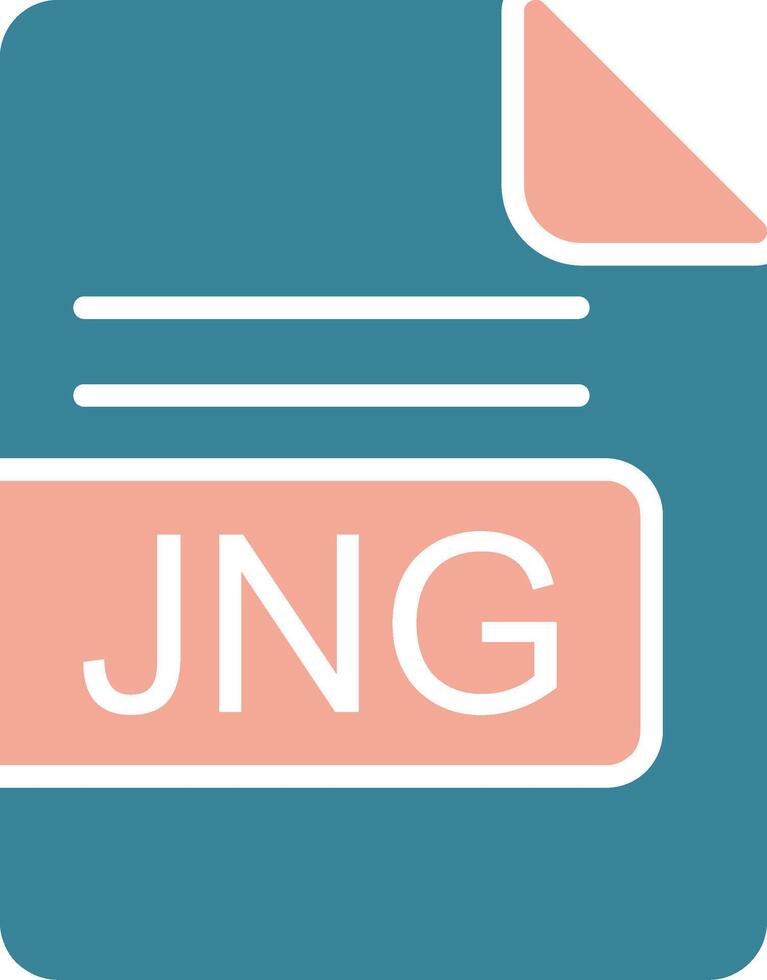 jng fichier format glyphe deux Couleur icône vecteur