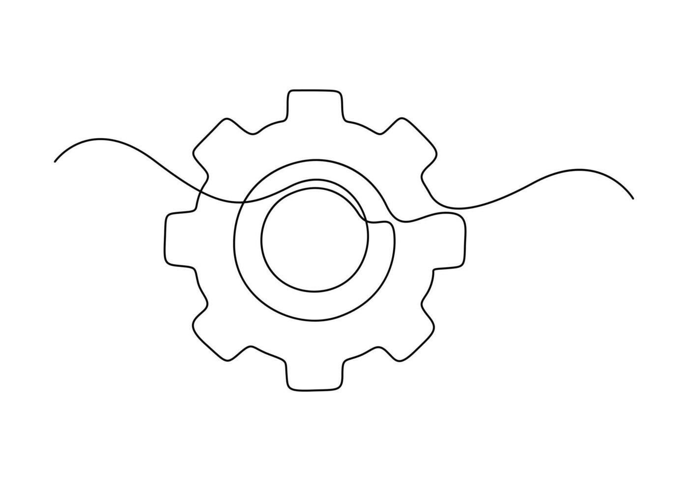 réglage icône continu Célibataire ligne dessin pro illustration vecteur