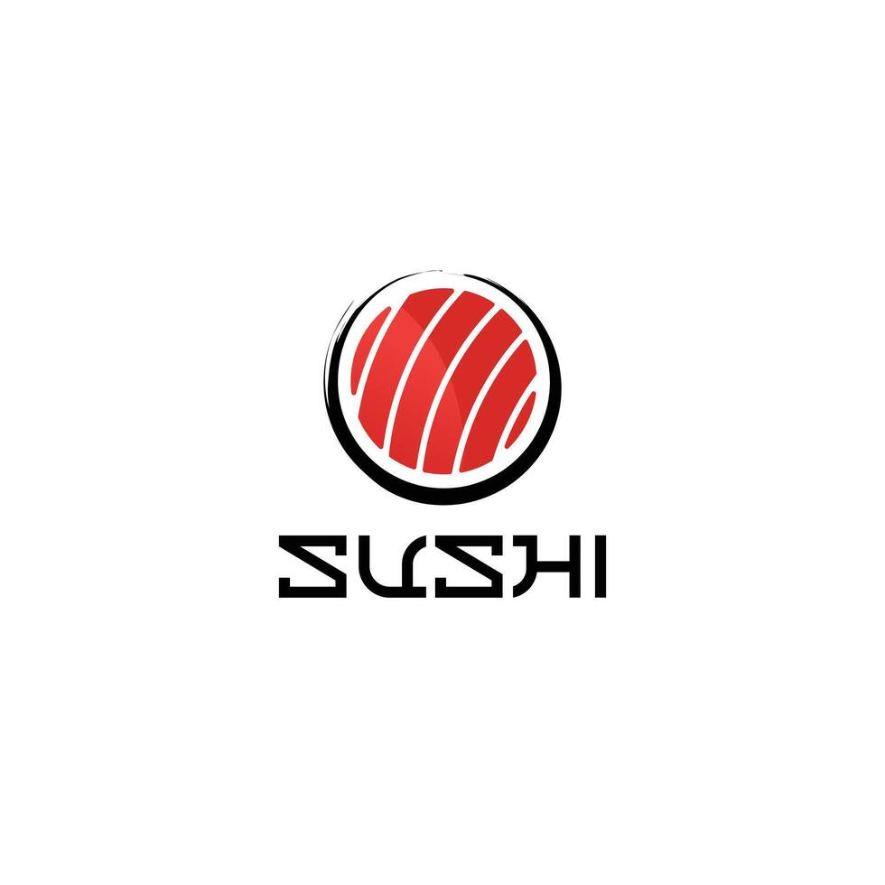 Sushi logo conception modèle 1 vecteur