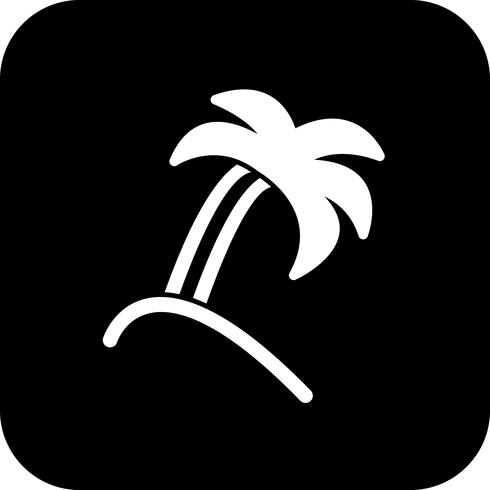 Icône de palmier de vecteur