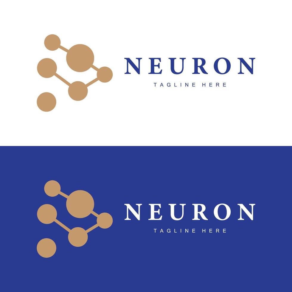 neurone logo conception santé illustration ADN molécule nerf cellule abstrait Facile illustration vecteur