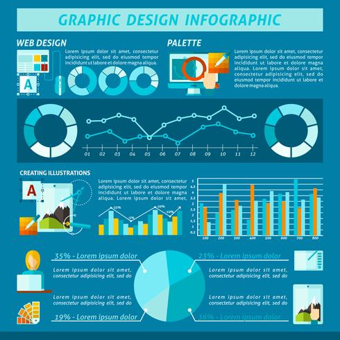 Infographie de conception graphique vecteur