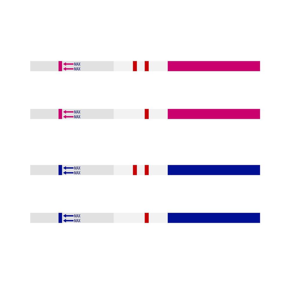 grossesse test. femelle négatif ou positif test, bien ovulation, aux femmes santé. illustration vecteur