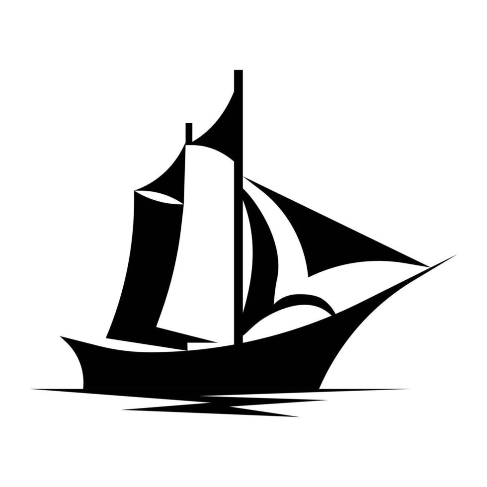 bateau. représenté sur une blanc Contexte. illustration vecteur