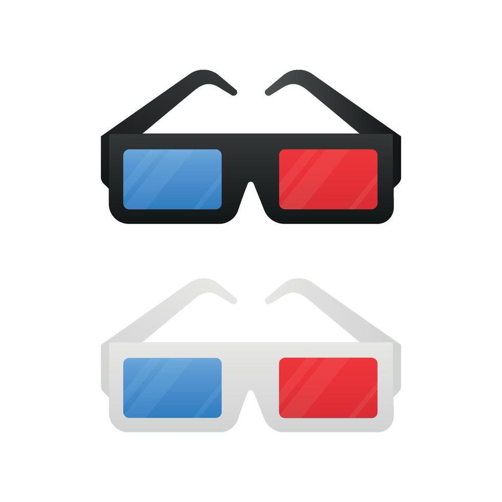 3d des lunettes illustration. une paire de 3d des lunettes isolé sur une coloré Contexte. vecteur