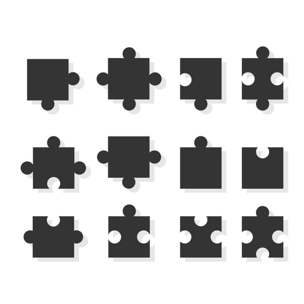 puzzle icône dans branché plat conception style. graphique illustration. vecteur