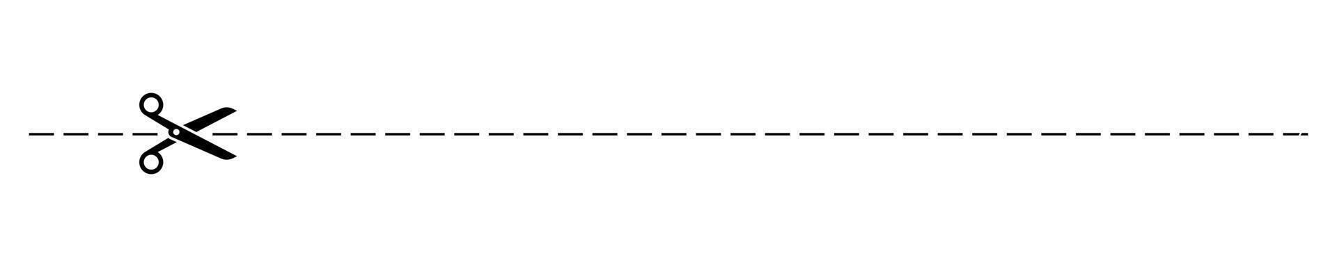les ciseaux Coupe par pointillé ligne vecteur