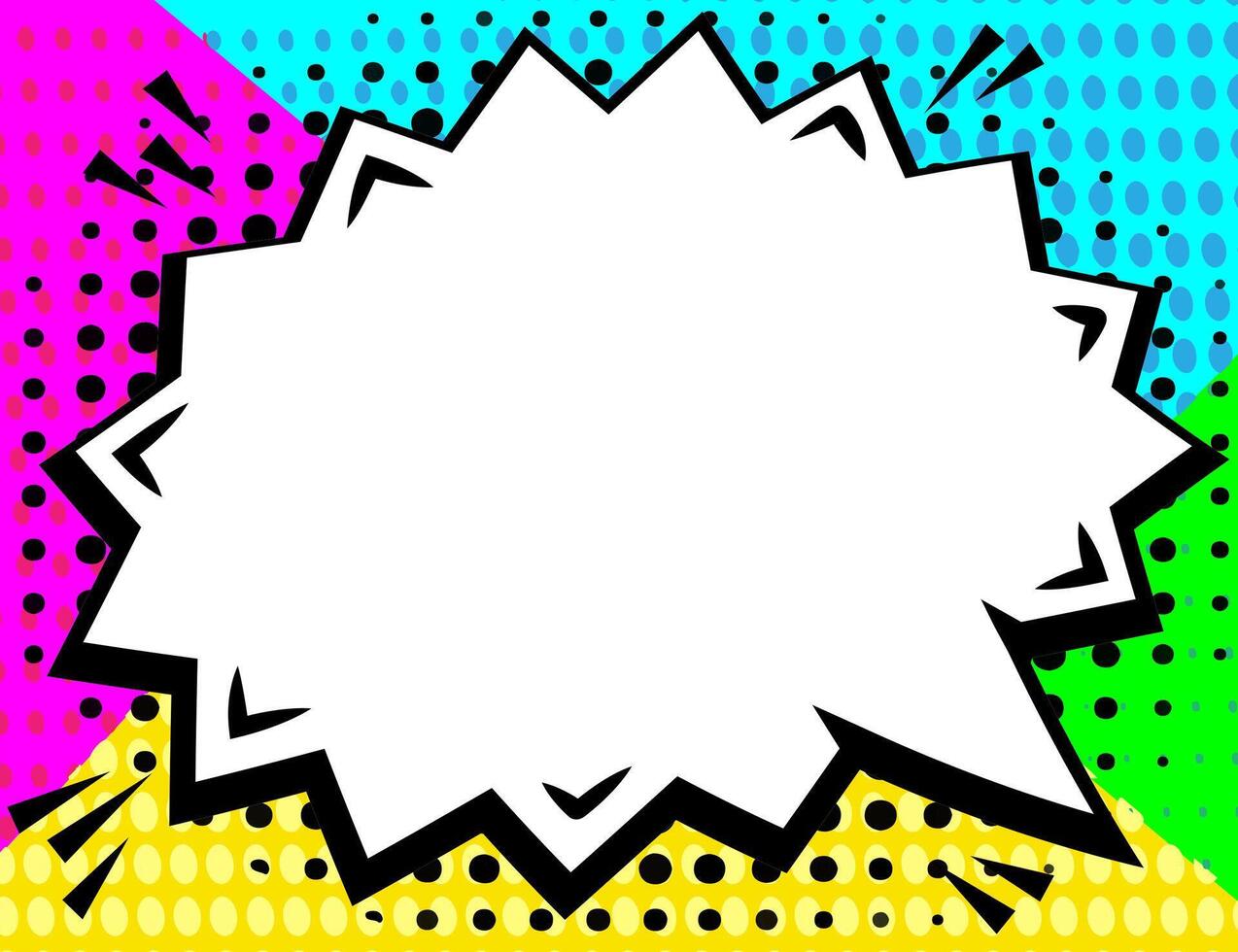 contre bande dessinée style exclamation pop art vecteur