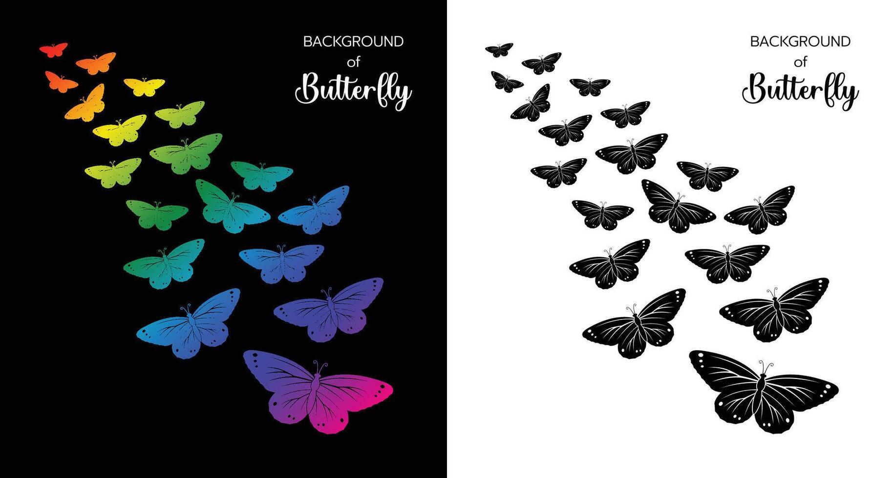 Contexte de papillon en volant isolé illustration vecteur