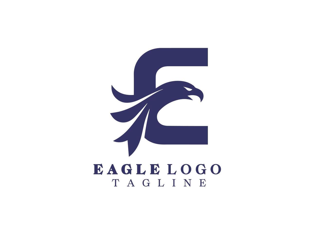 lettre e Aigle logo vecteur