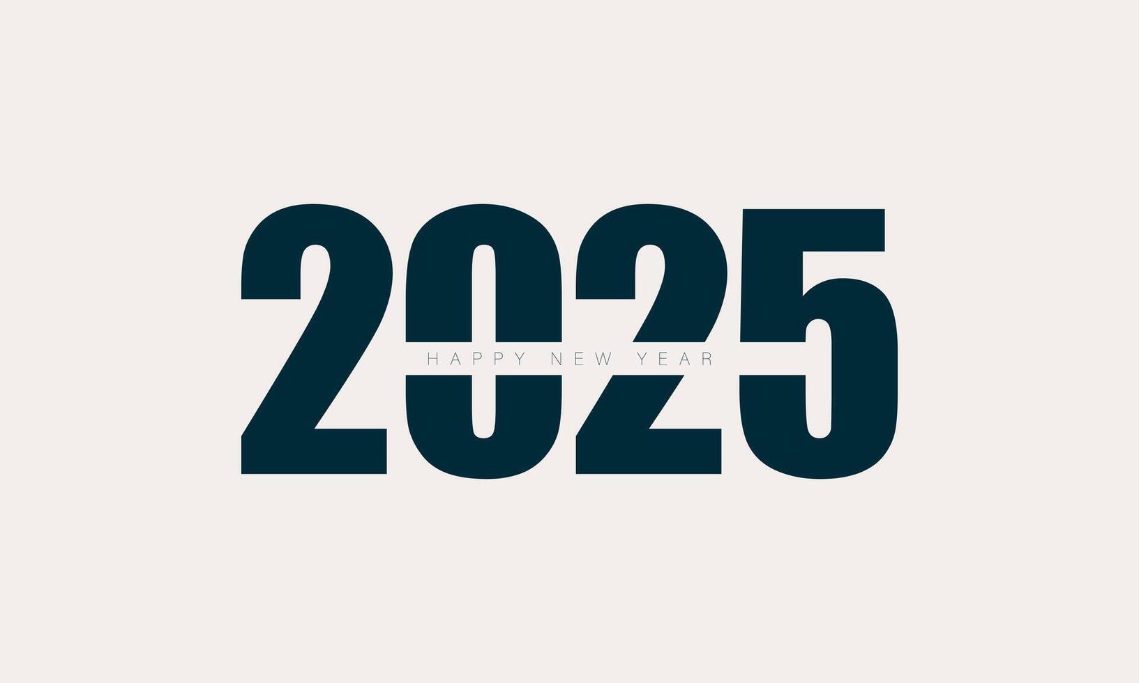 content Nouveau année 2025 texte conception. vecteur