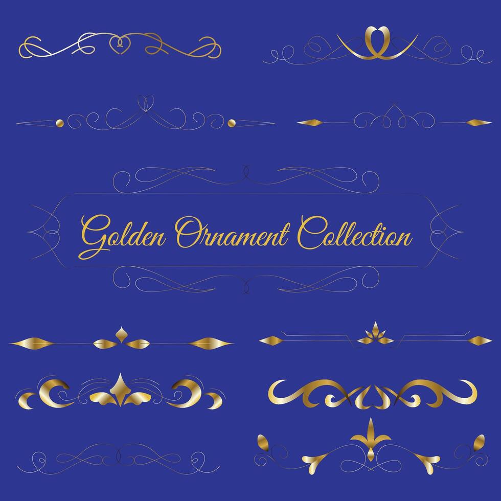 ensemble de d'or ancien ornement avec frontière, cadre, couronne, mandala et luxe éléments, adapté pour ancien conception ou mariage invitation carte vecteur