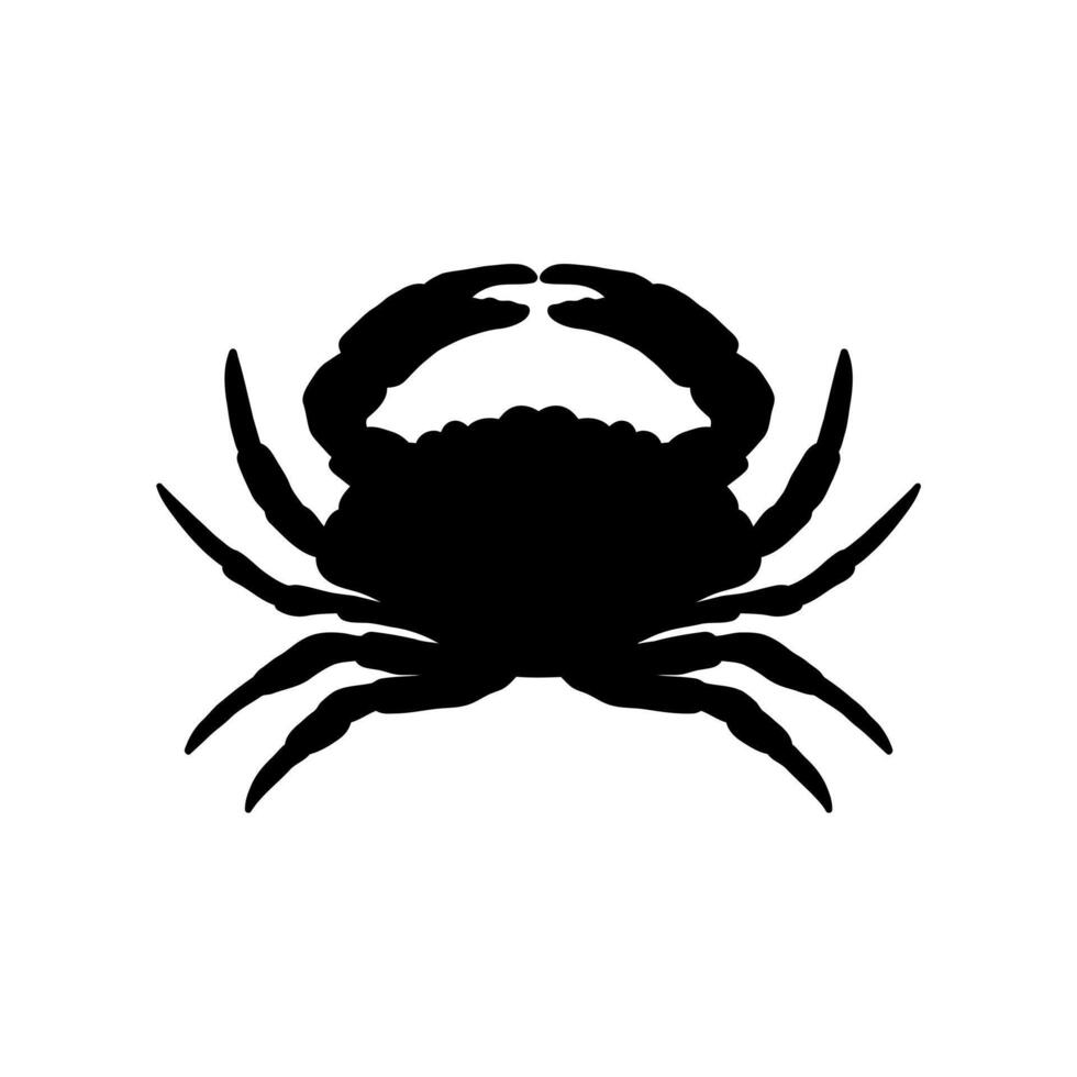 image de Crabe silhouette. Crabe ou crustacé plat icône pour nourriture applications et sites Internet. Fruit de mer magasin logo l'image de marque modèle pour artisanat nourriture emballage ou restaurant conception. vecteur