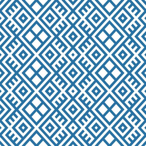 Motif ethnique homogène géométrique dans les couleurs bleus et blancs vecteur