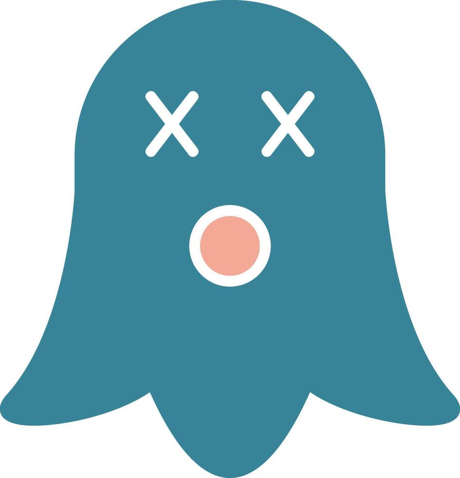 icône de deux couleurs de glyphe fantôme vecteur