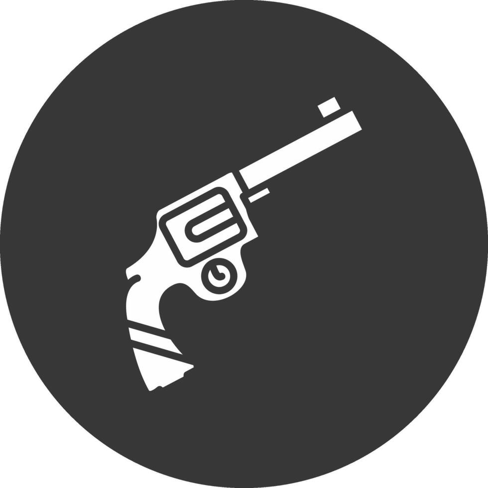 icône inversée de glyphe de pistolet vecteur