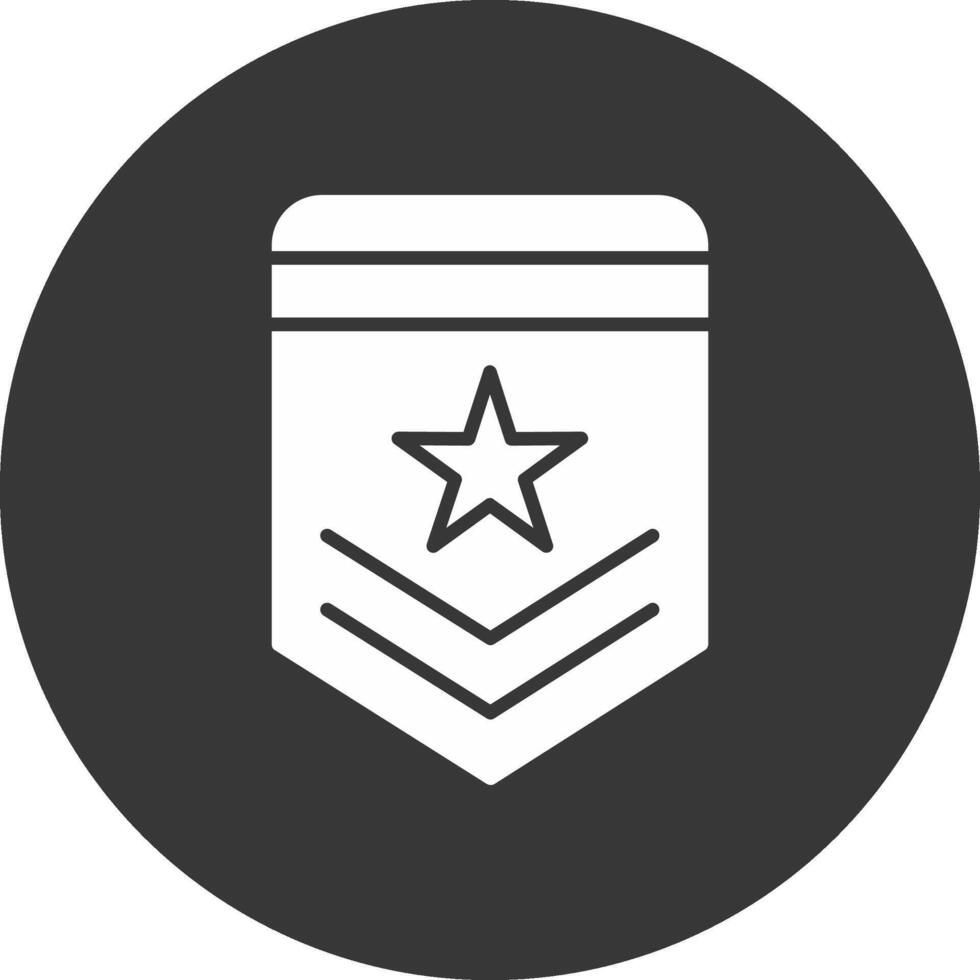 icône inversée de glyphe de badge vecteur