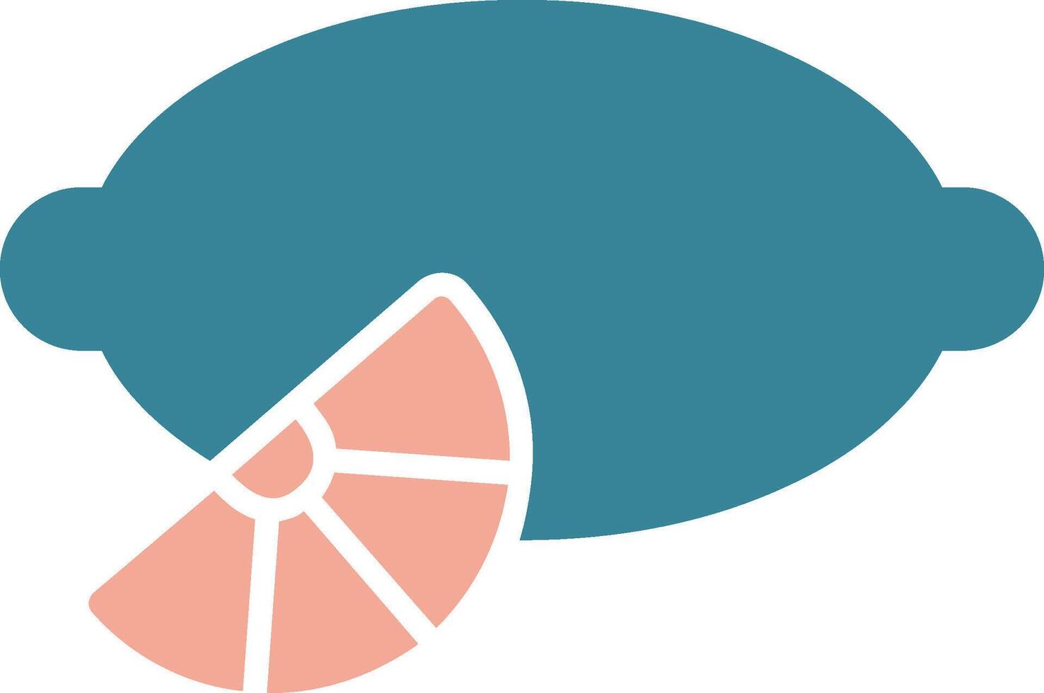 icône de deux couleurs de glyphe de citron vecteur