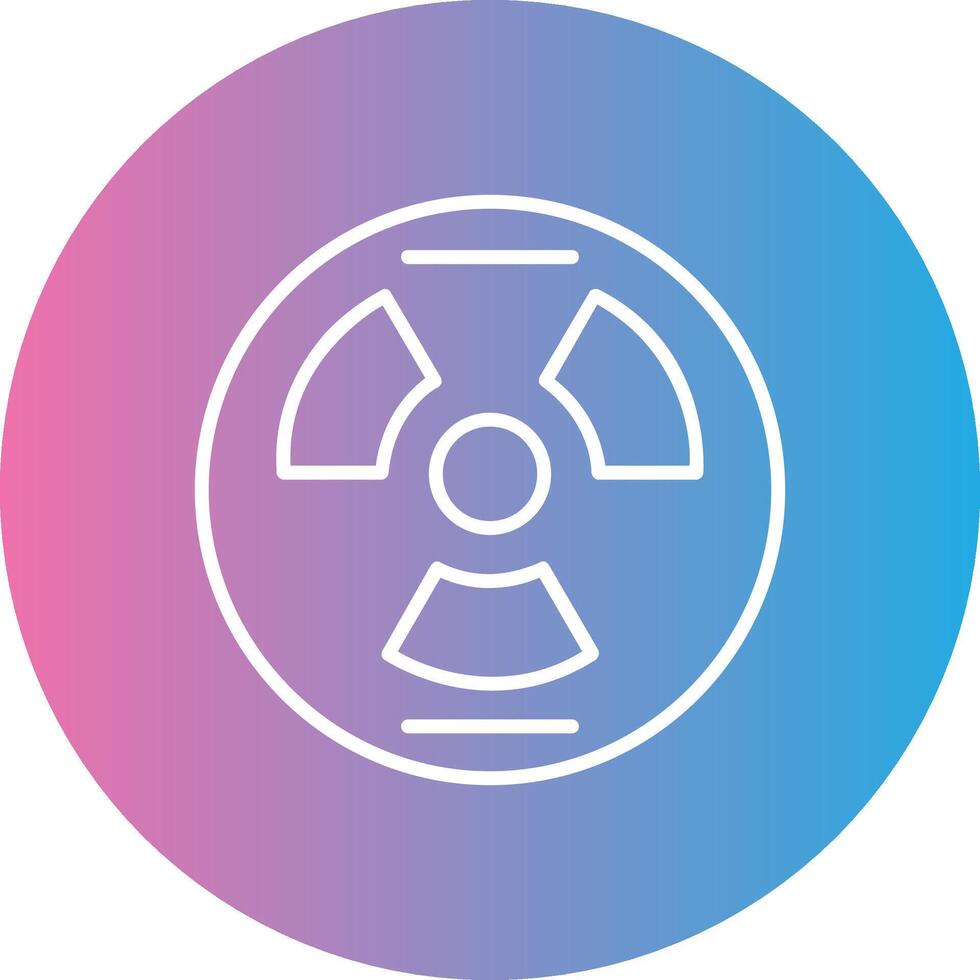 nucléaire ligne pente cercle icône vecteur