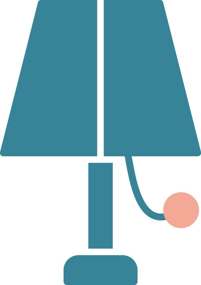 icône de deux couleurs de glyphe de lampe vecteur