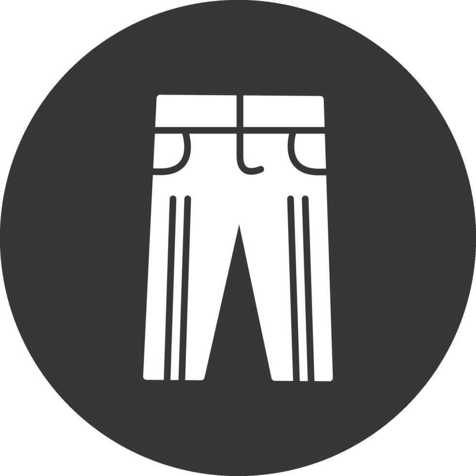 icône inversée de glyphe de pantalon vecteur