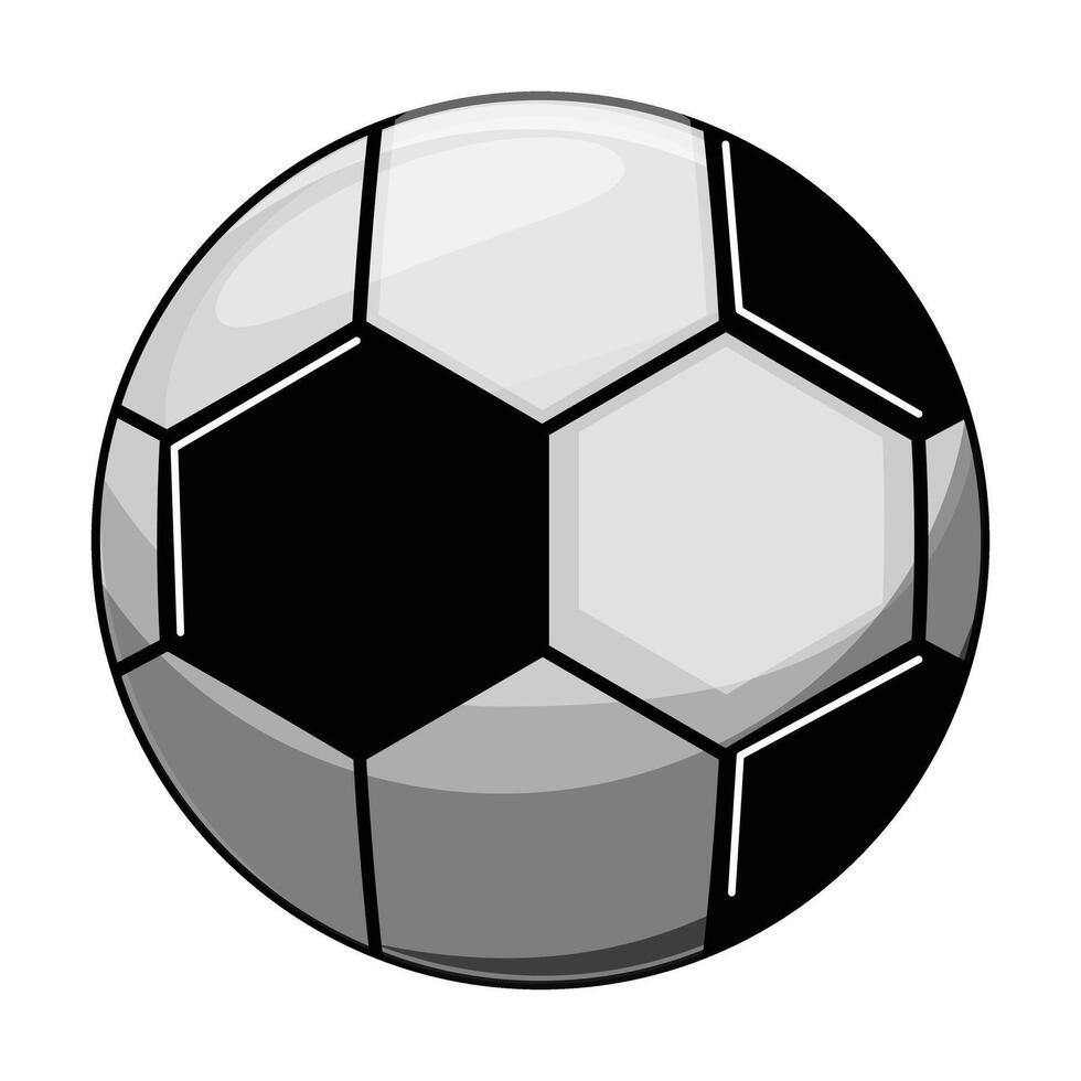 illustration de une football Balle dans intemporel blanc et noir. pour impression ou numérique médias, cette polyvalent graphique apporte une sportif vibe à votre projets vecteur