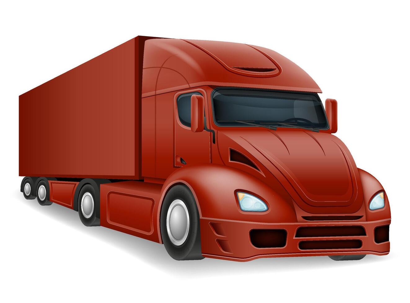 cargaison un camion voiture livraison cargaison illustration isolé sur blanc Contexte vecteur