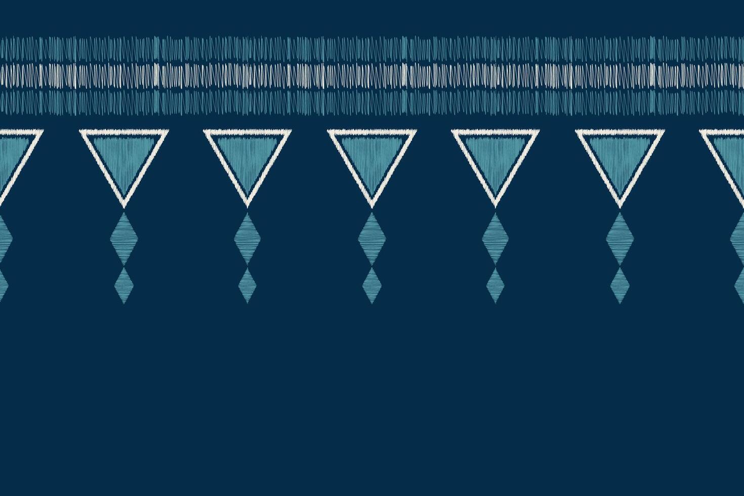 traditionnel ethnique ikat motif en tissu modèle géométrique style.africain ikat broderie ethnique Oriental modèle bleu Contexte fond d'écran. abstrait, illustration.texture, cadre, décoration. vecteur