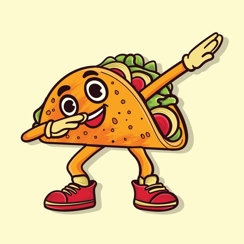 taco tamponner Danse illustration. vecteur