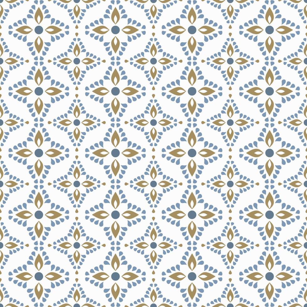 abstrait fleurs géométrique modèle. Oriental style damassé floral tuile moderne lux en tissu conception textile échantillon pour fond d'écran, soie foulard, chemises, fond d'écran, emballage vecteur