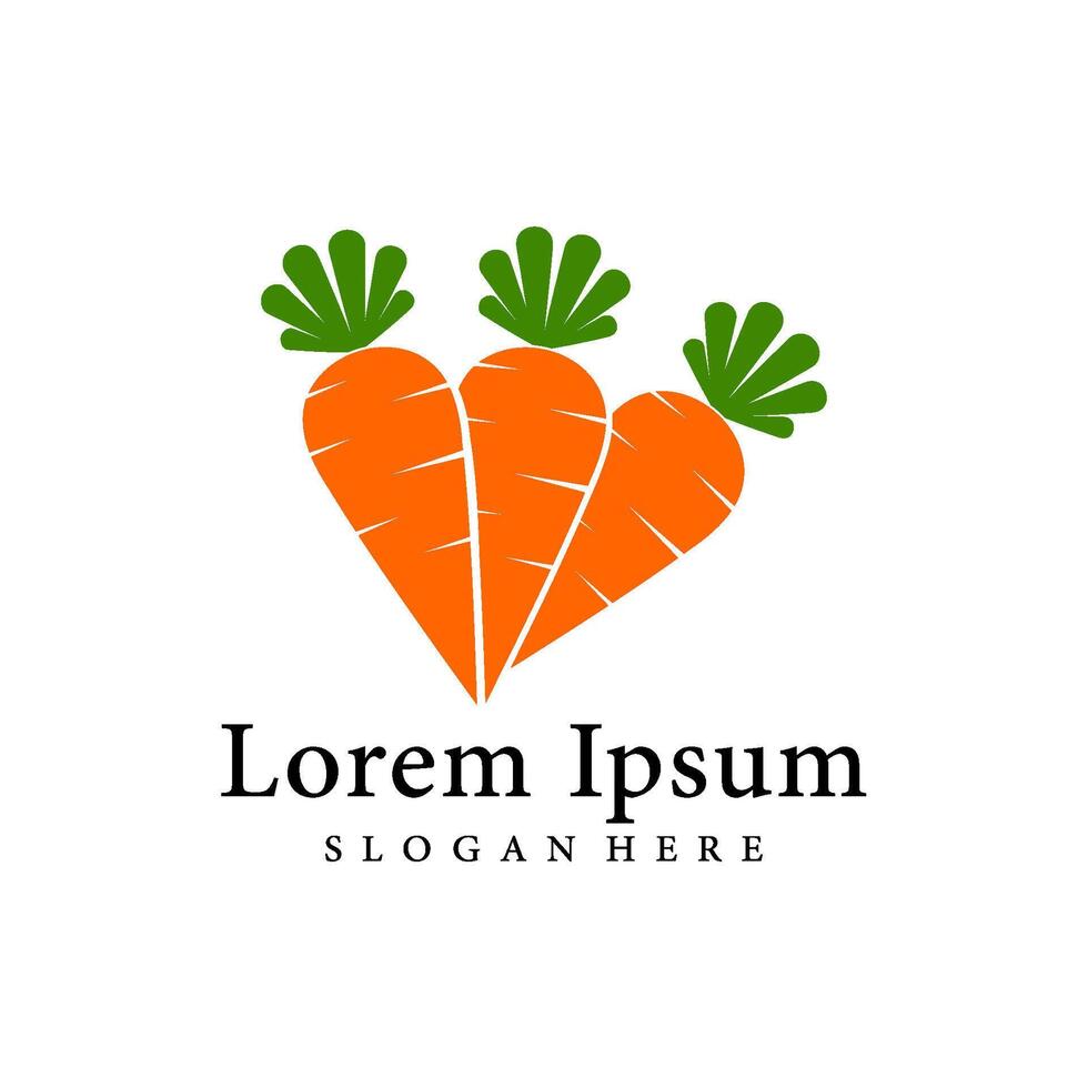 Orange carotte logo illustration vecteur