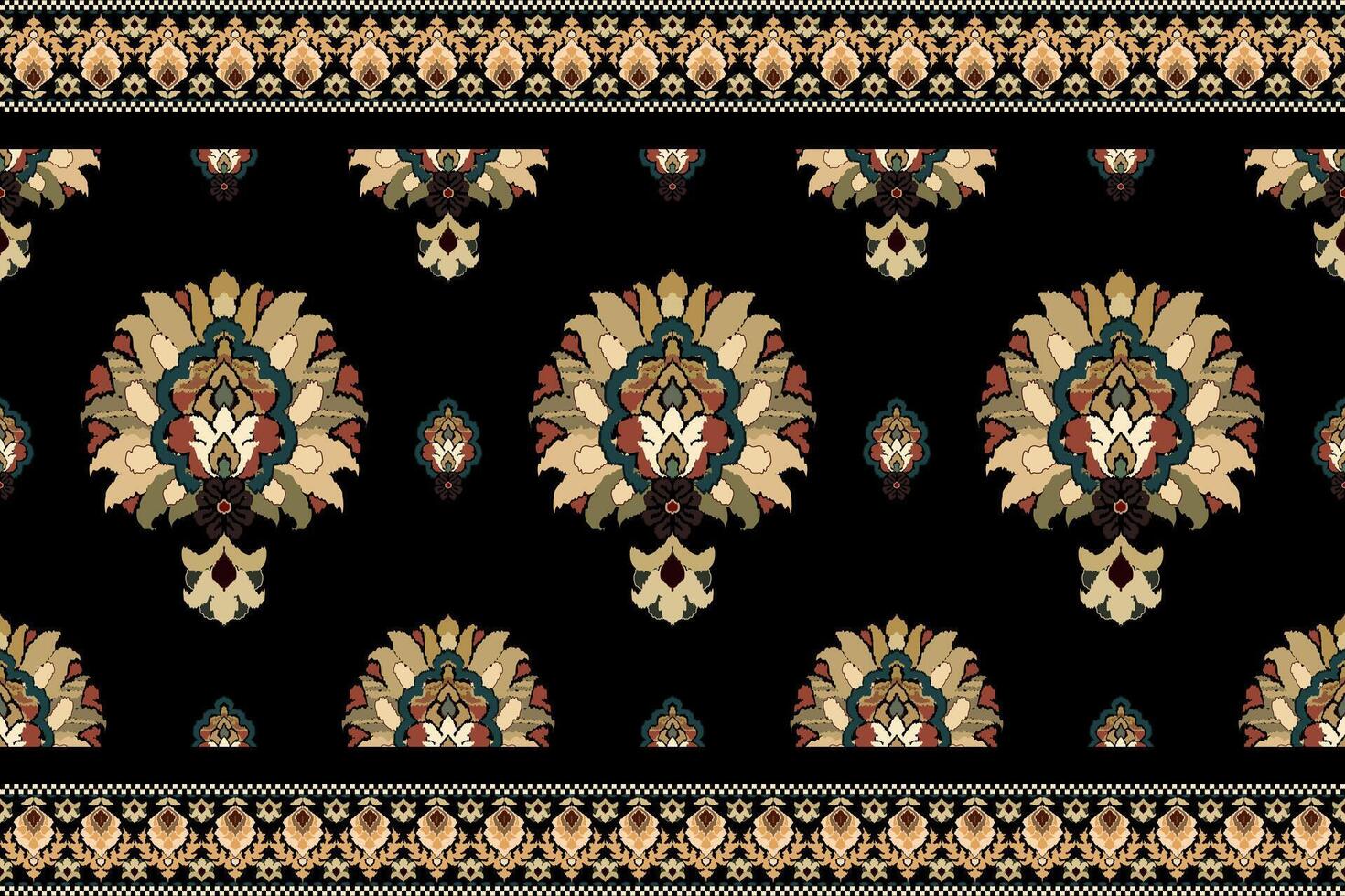 ikat tribal Indien sans couture modèle. ethnique aztèque en tissu tapis mandala ornement originaire de boho chevron textile.géométrique africain américain Oriental traditionnel illustrations. broderie style. vecteur