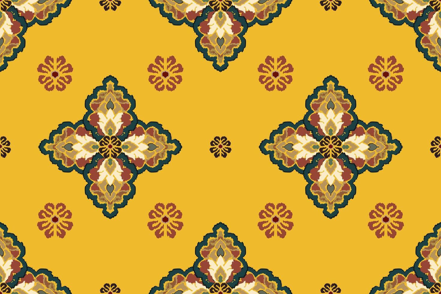 ikat tribal Indien sans couture modèle. ethnique aztèque en tissu tapis mandala ornement originaire de boho chevron textile.géométrique africain américain Oriental traditionnel illustrations. broderie style. vecteur