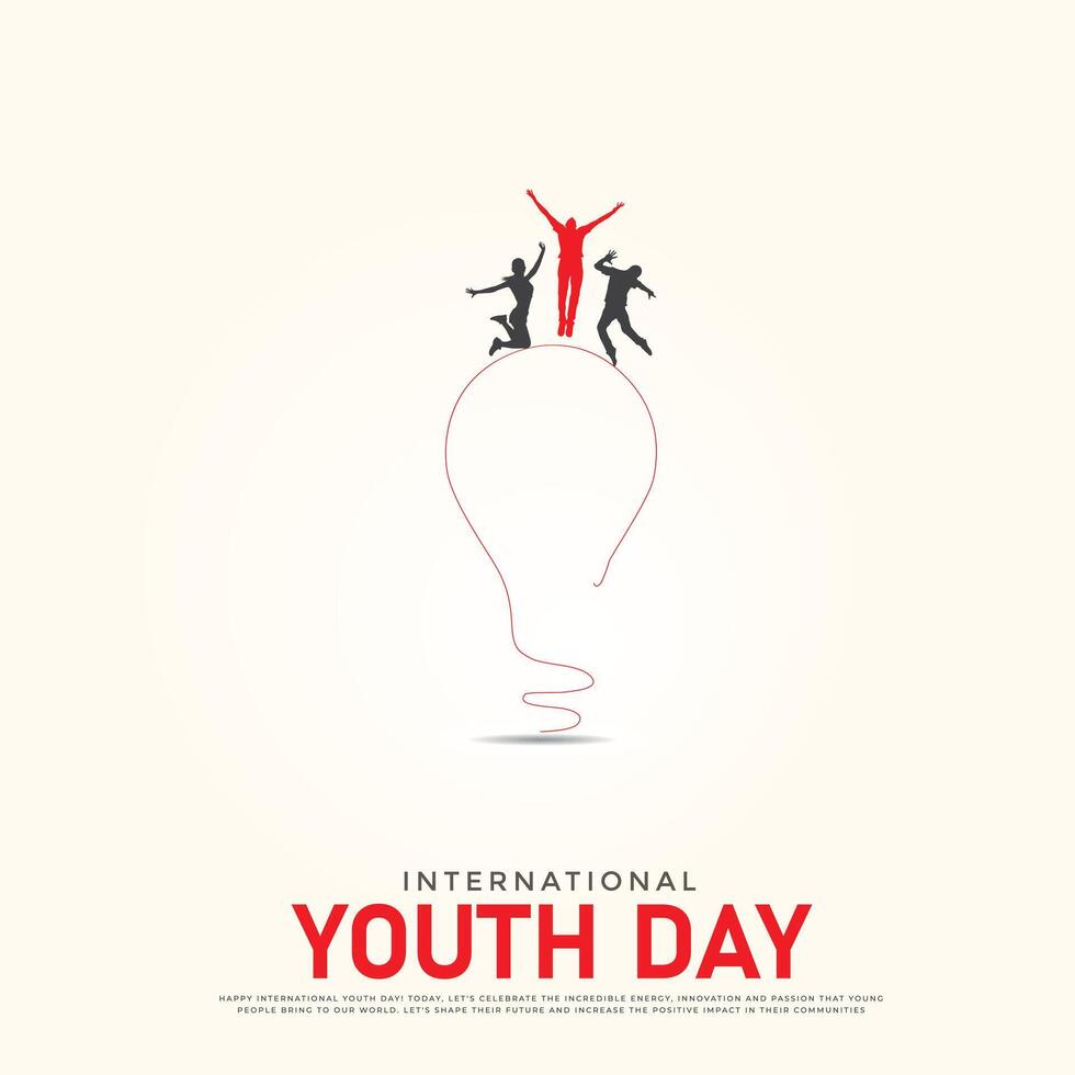 international jeunesse jour, Créatif les publicités, 3d des illustrations vecteur