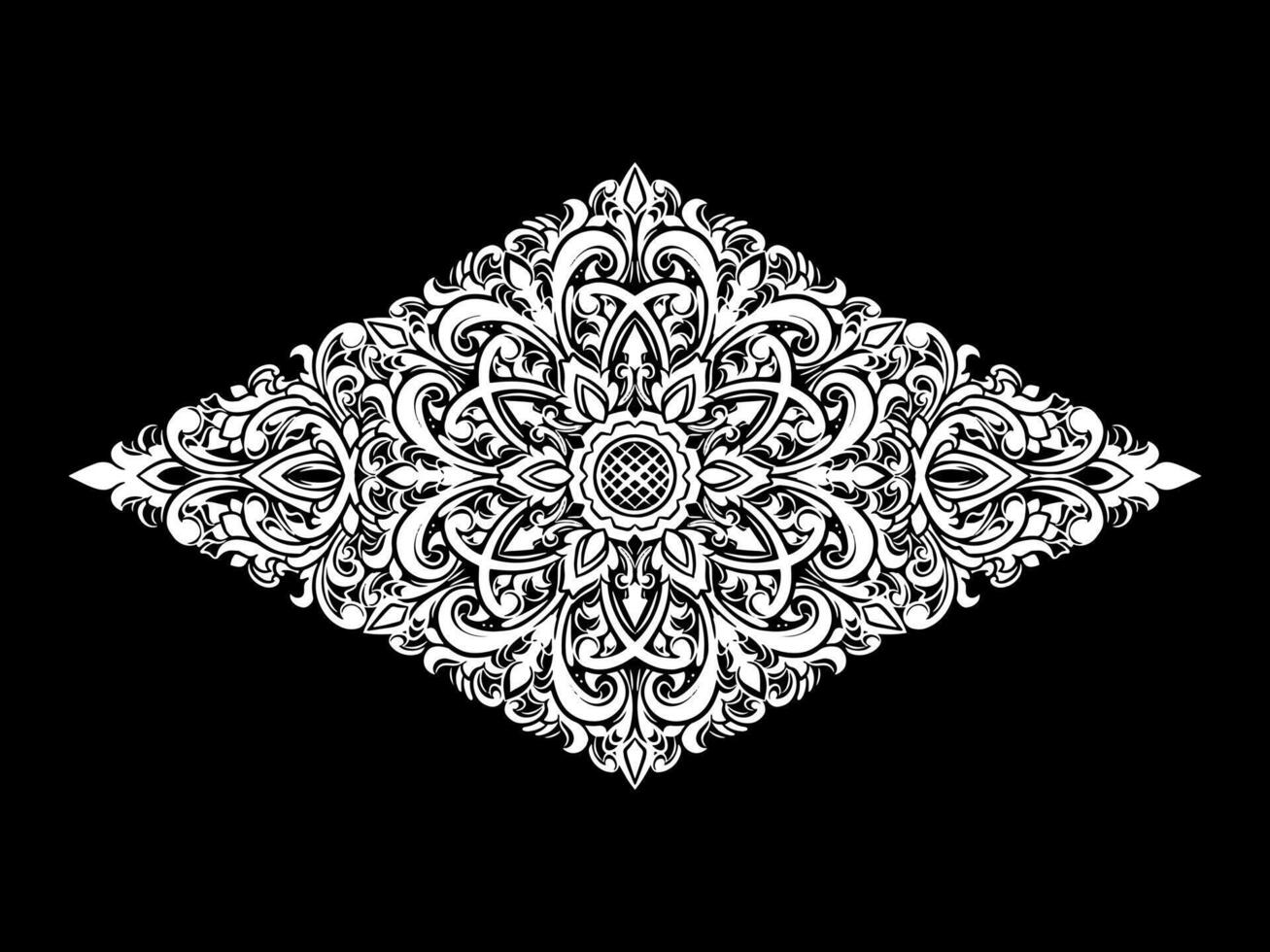 diamant luxe ornement floral illustration vecteur