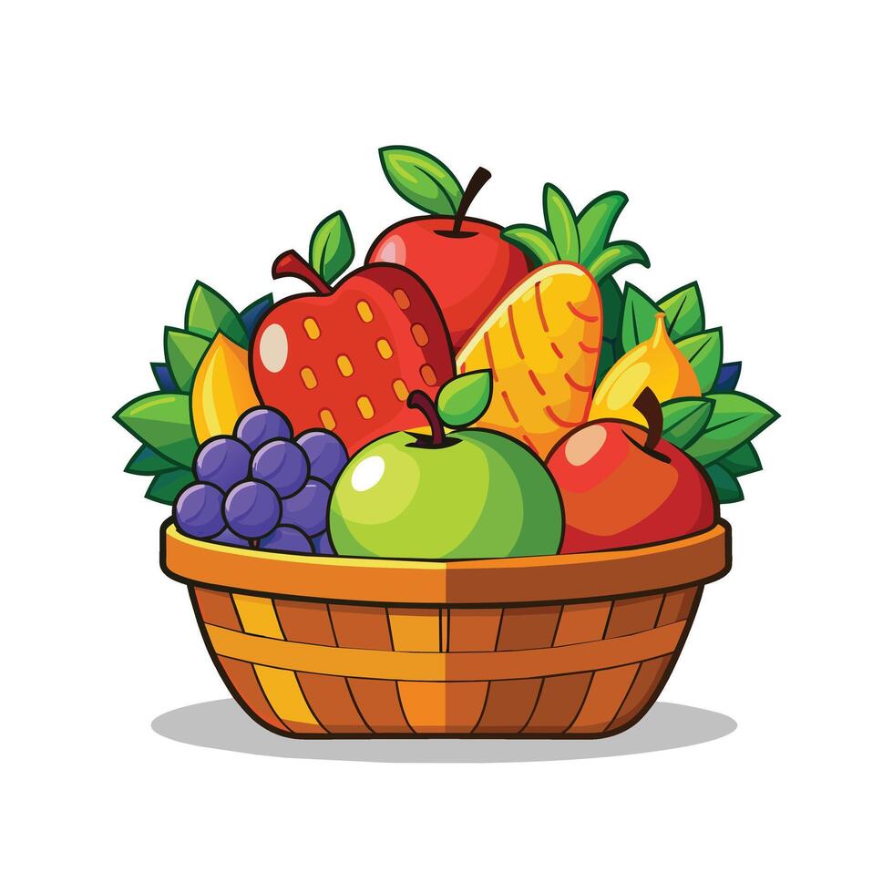 une variété de des fruits illustration vecteur