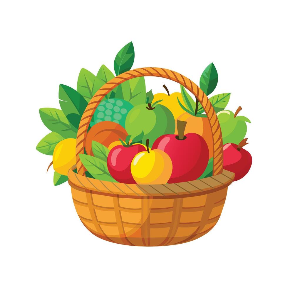 une variété de des fruits illustration vecteur