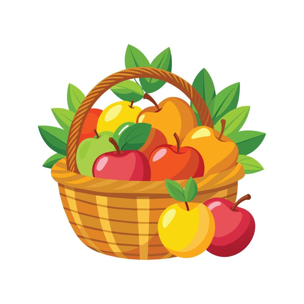 une variété de des fruits illustration vecteur