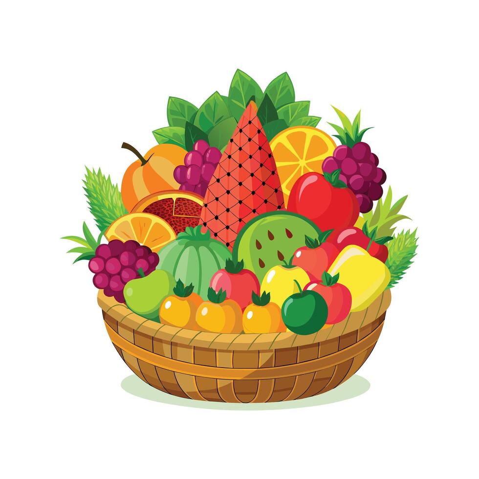 une variété de des fruits illustration vecteur