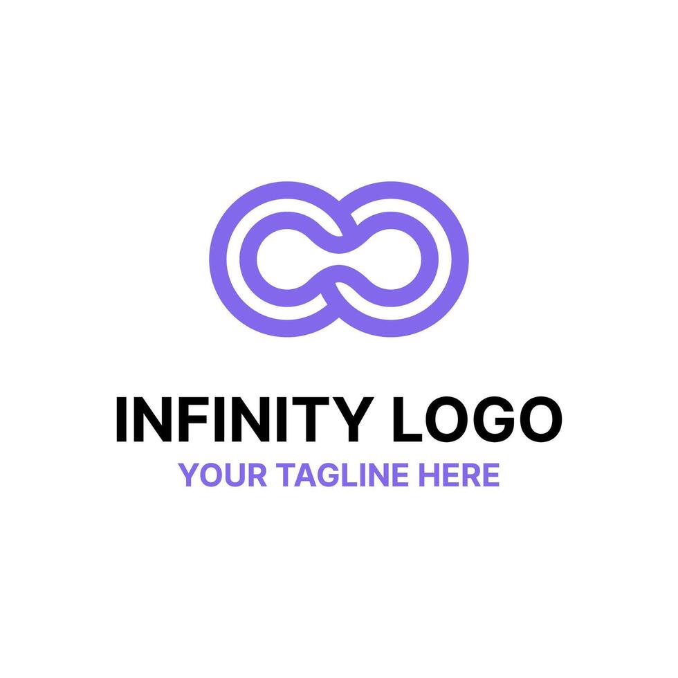 infini boucle relier cercle logo vecteur